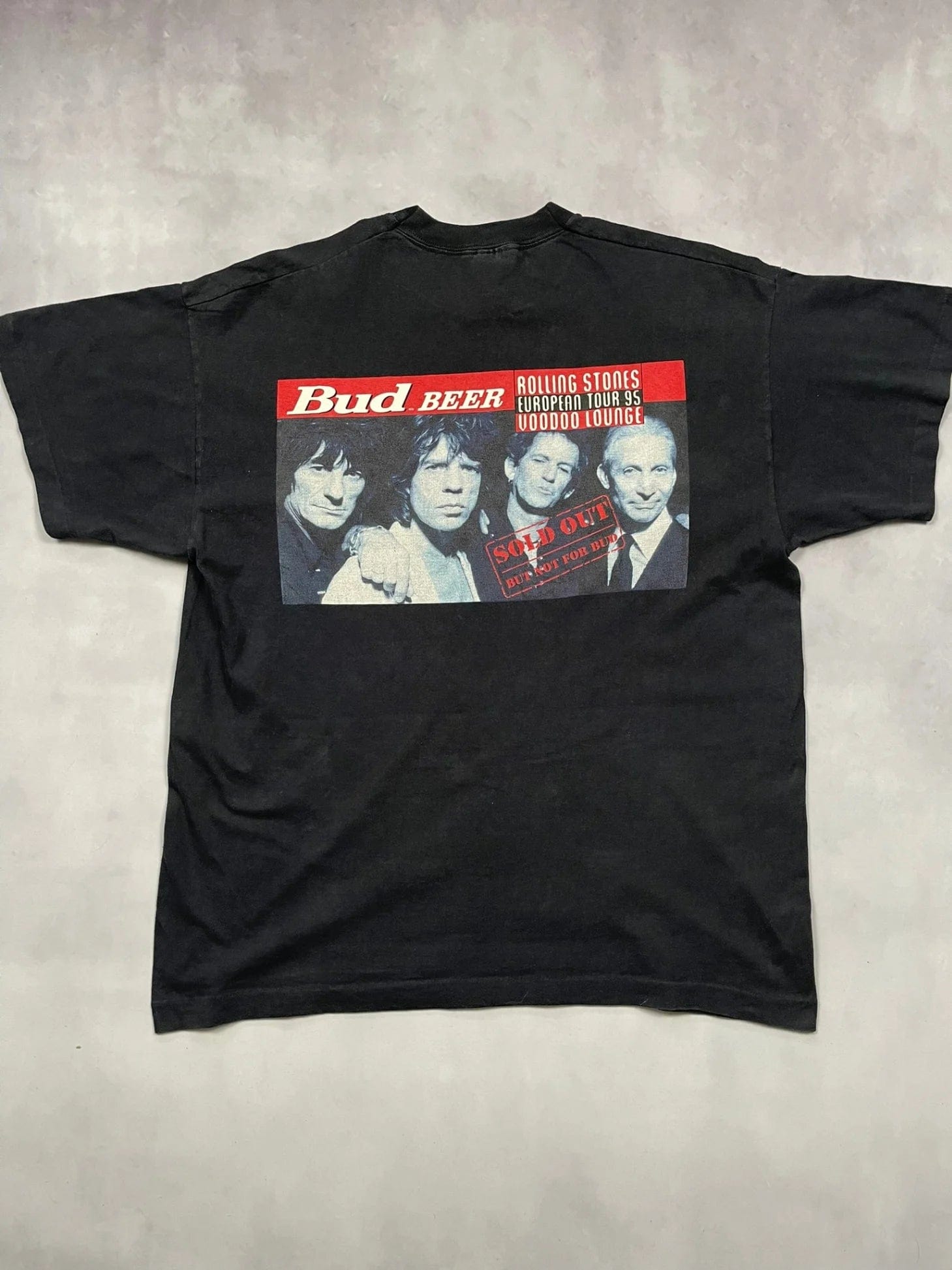 Screen Stars T-shirt XL / Black '95 The Rolling Stones Voodoo Lounge Tour Bud Single Stitch T-shirt - XL