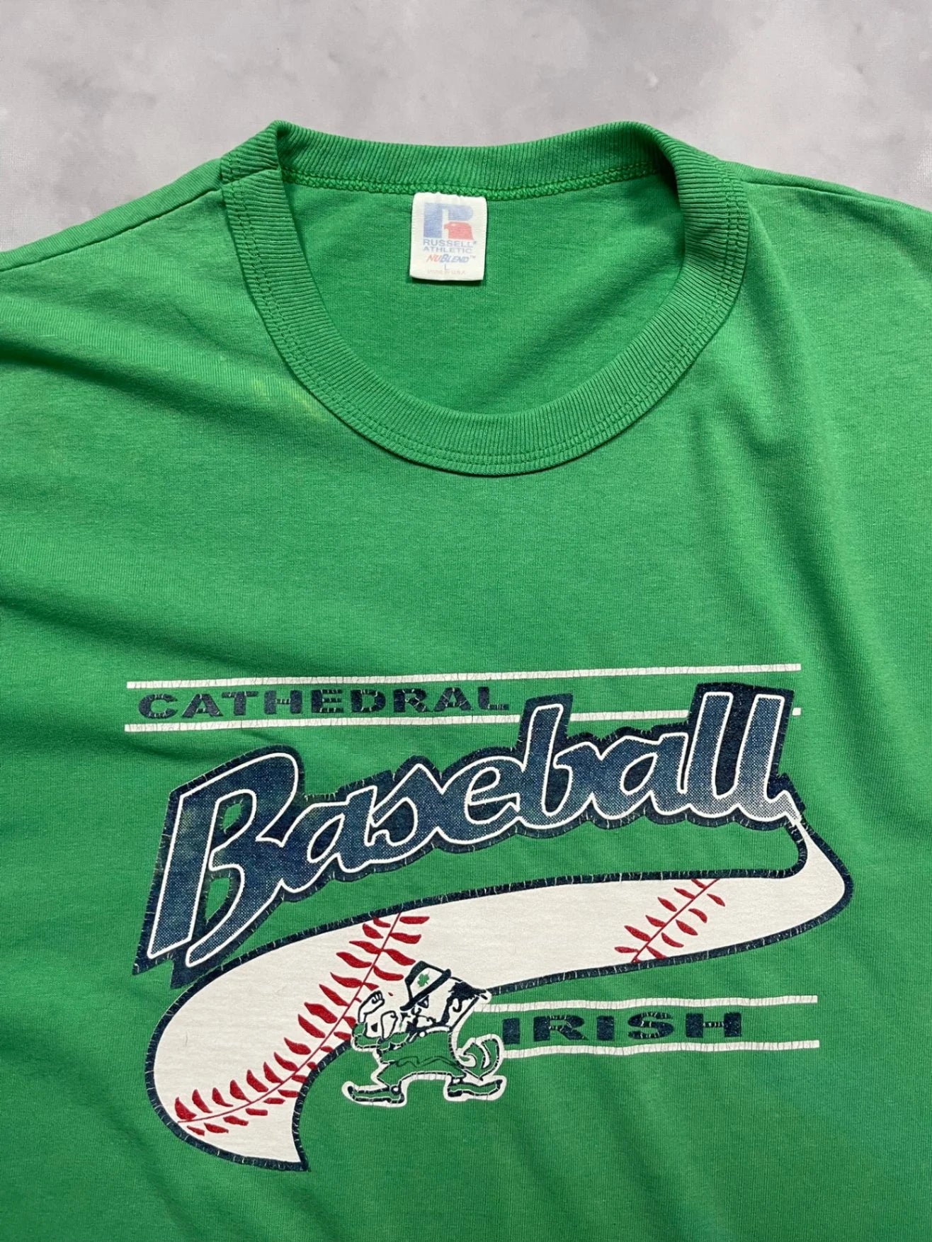 90s Cathedral Baseball Single Stitch T-shirt - L