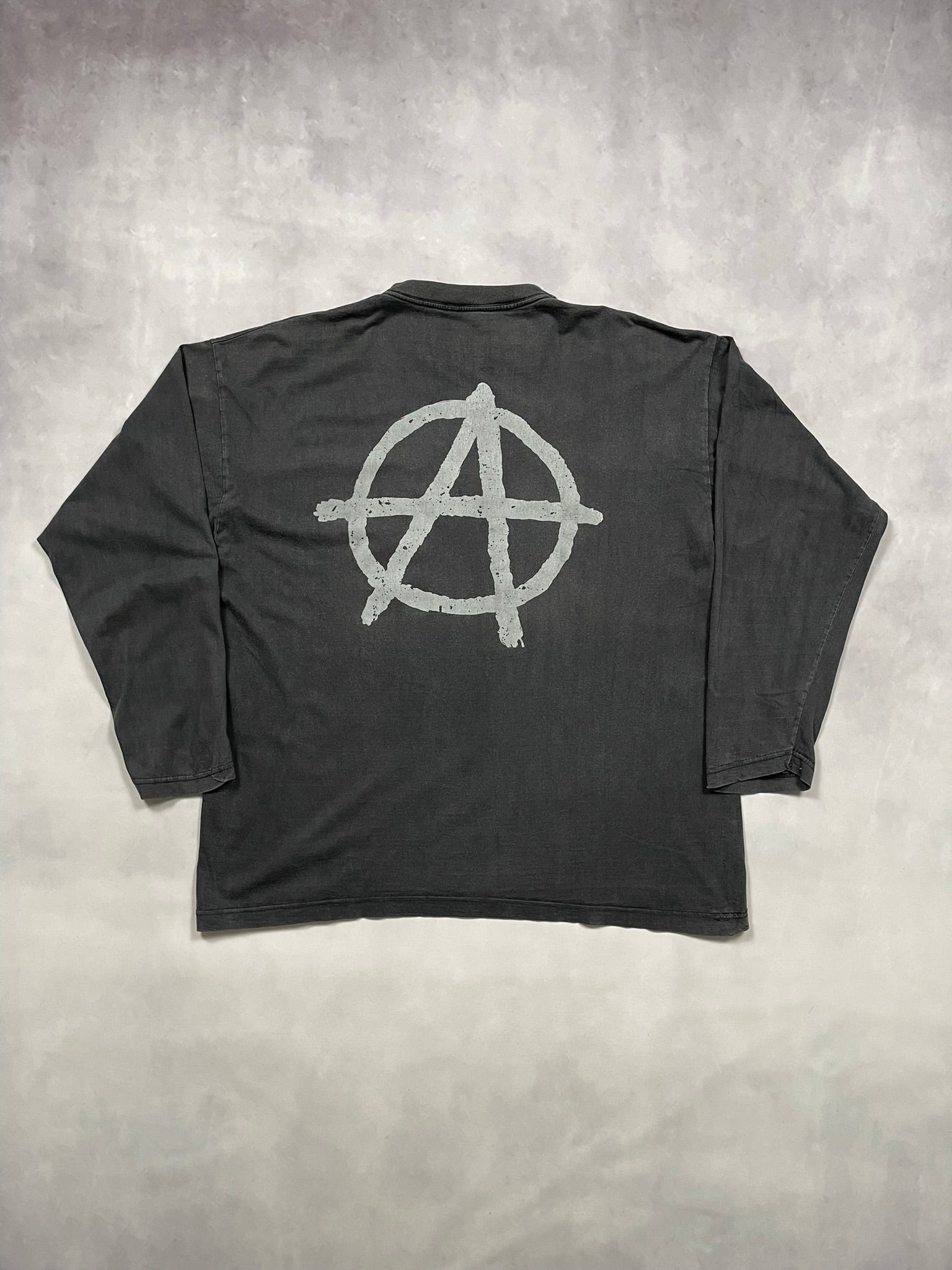 90s Distressed Airtees "Anarchy" Longsleeve T-Shirt - XL