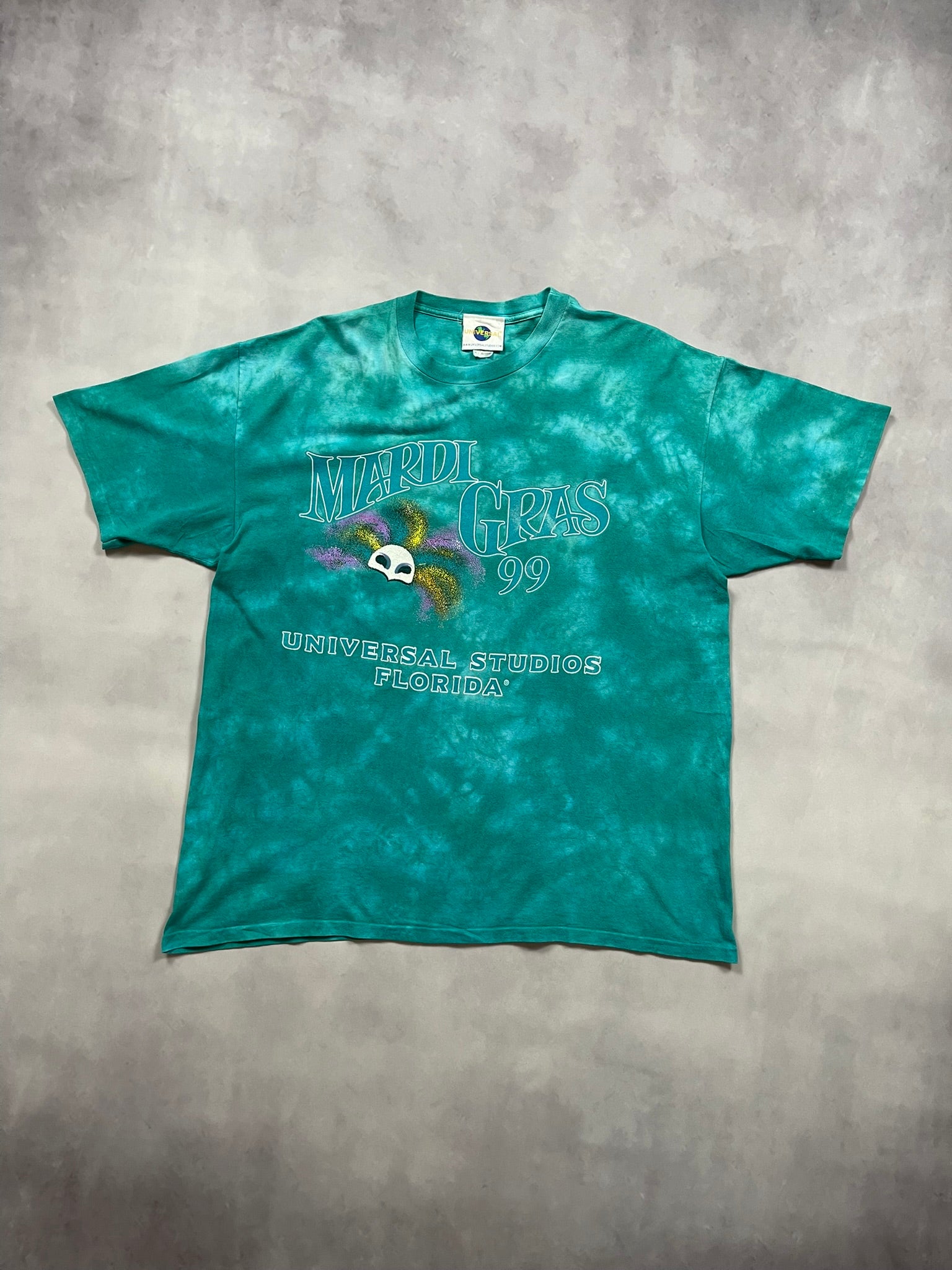 1999 Universal Studios Florida Mardi Gras Single Stitch T-Shirt - XL