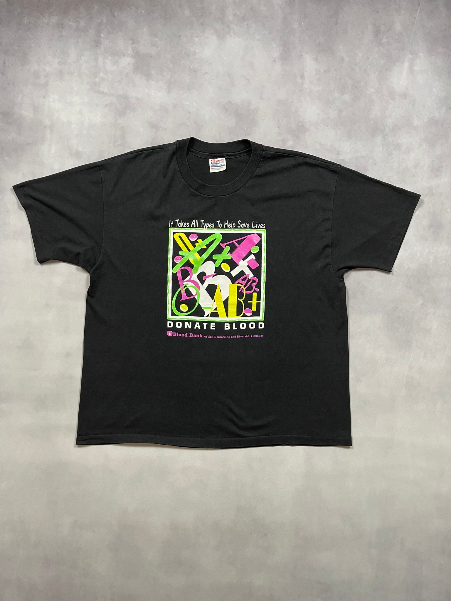 90s It Takes All Types To Help Save Lives Single Stitch T-Shirt - XL