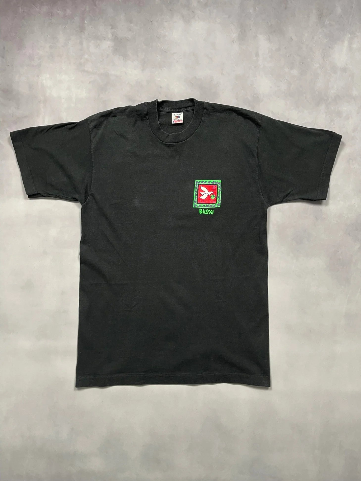 90s Peace Back Bay Mission Single Stitch T-Shirt - L