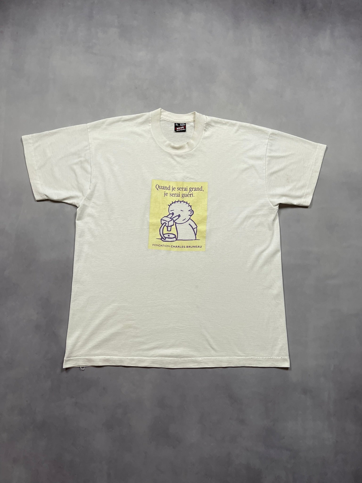 90s Fondation Charles-Bruneau promo Single Stitch T-Shirt - XL