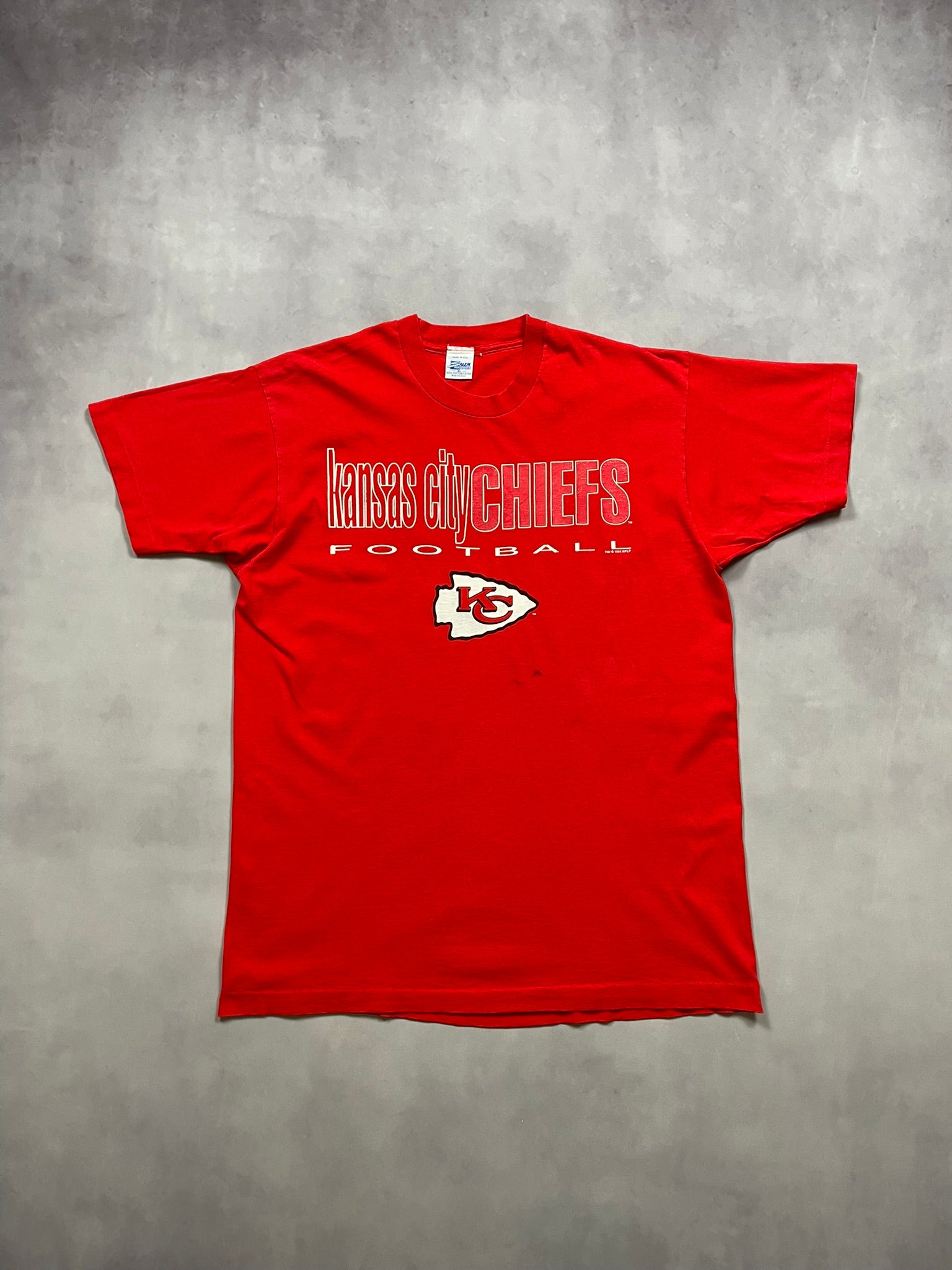 90s Kansas City Chiefs Single Stitch T-Shirt - XL