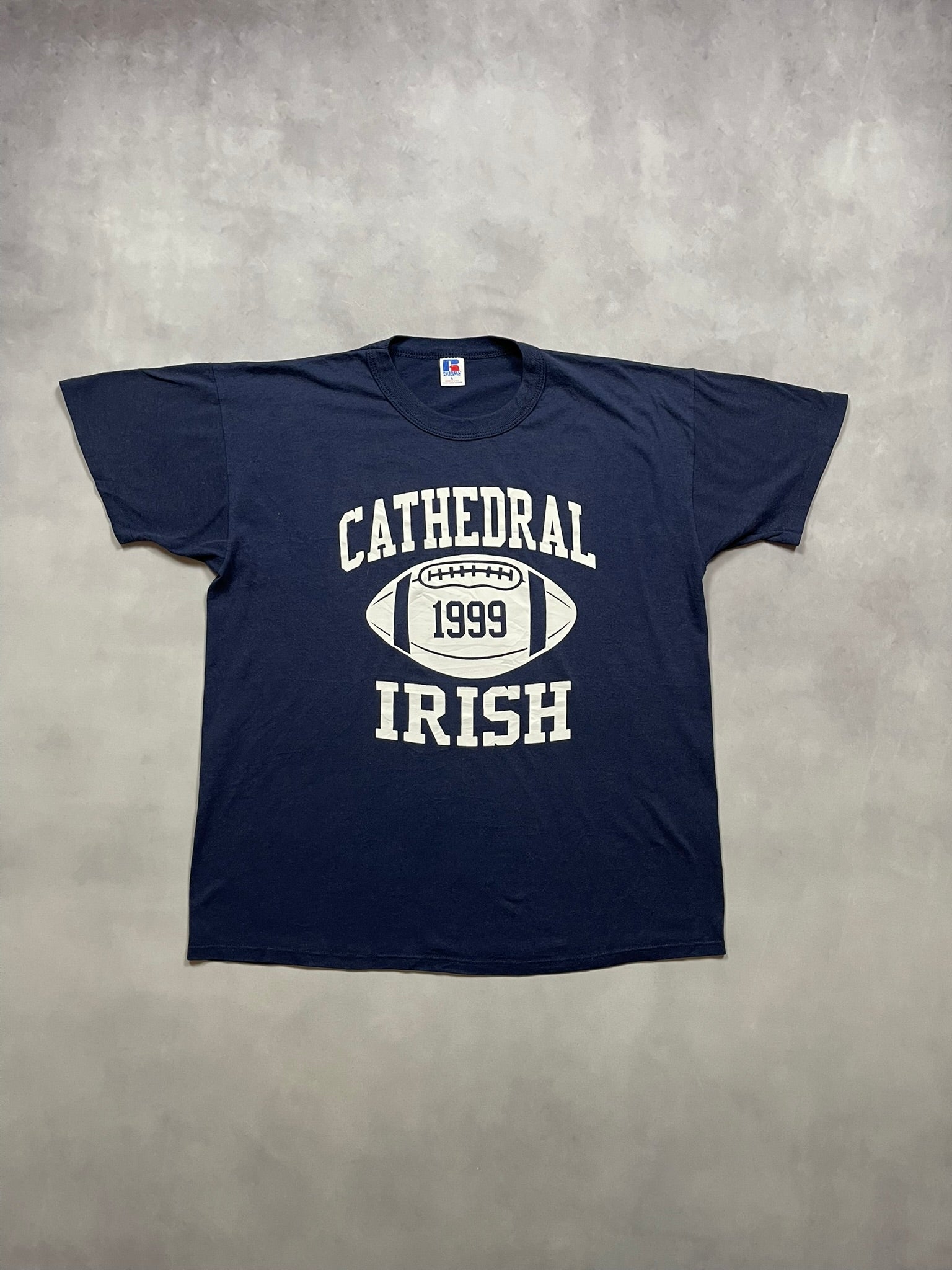 90s Cathedral Irish football Single Stitch T-Shirt - L