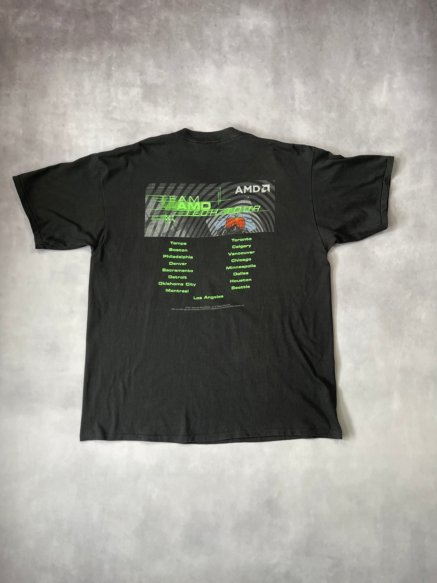 2001 Team AMD Tech Tour Single Stitch T-Shirt - XXL