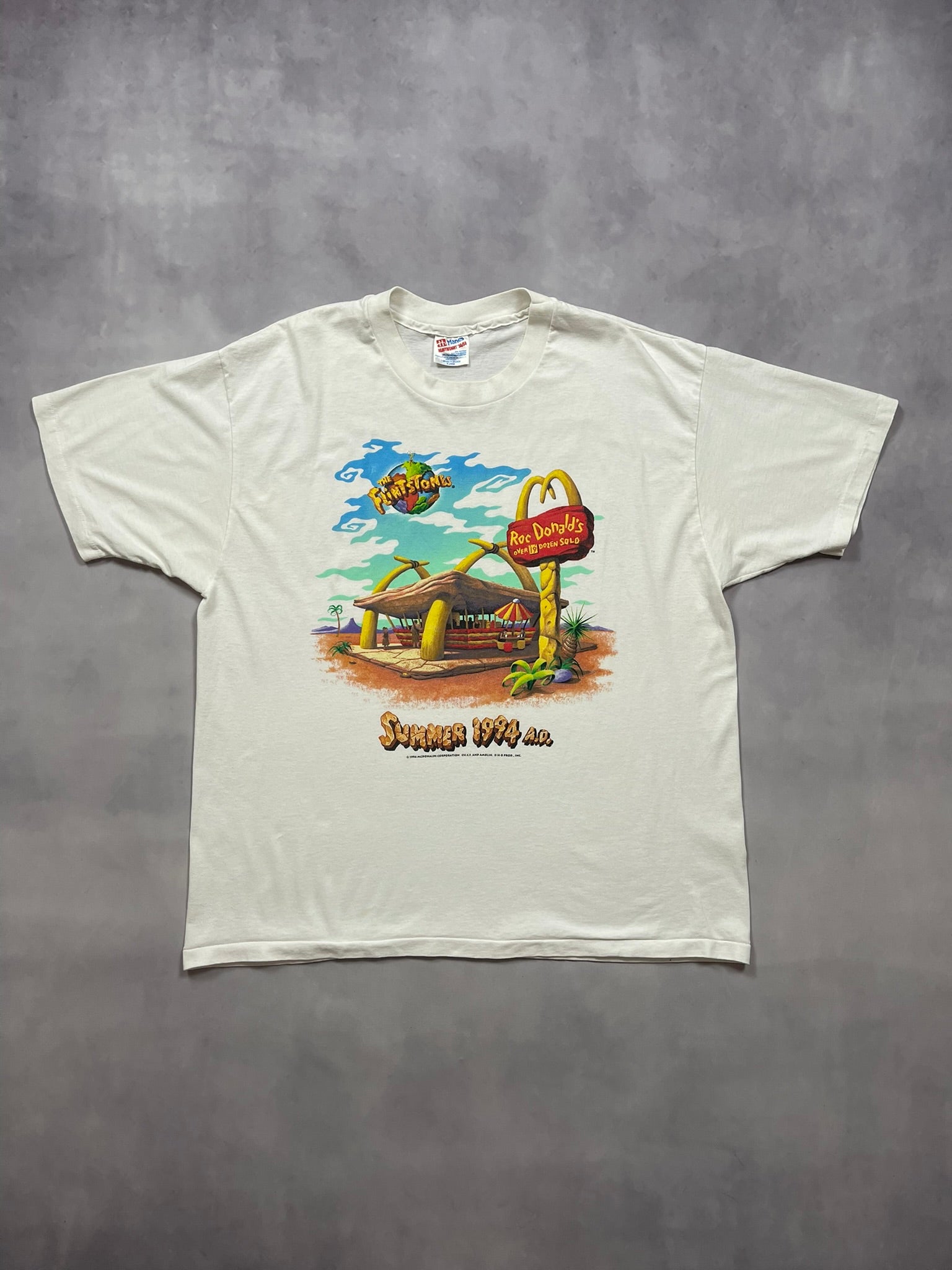 1994 Flintstones x McDonalds Promo Single Stitch T-Shirt - XL