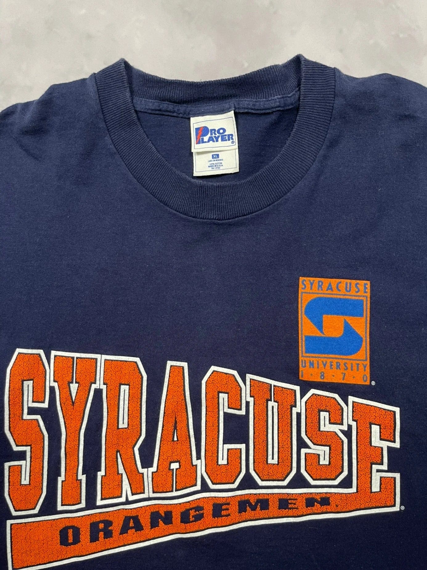 Pro Player T-shirt XL / Navy Syracuse Orangemen Single Stitch T-shirt - XL