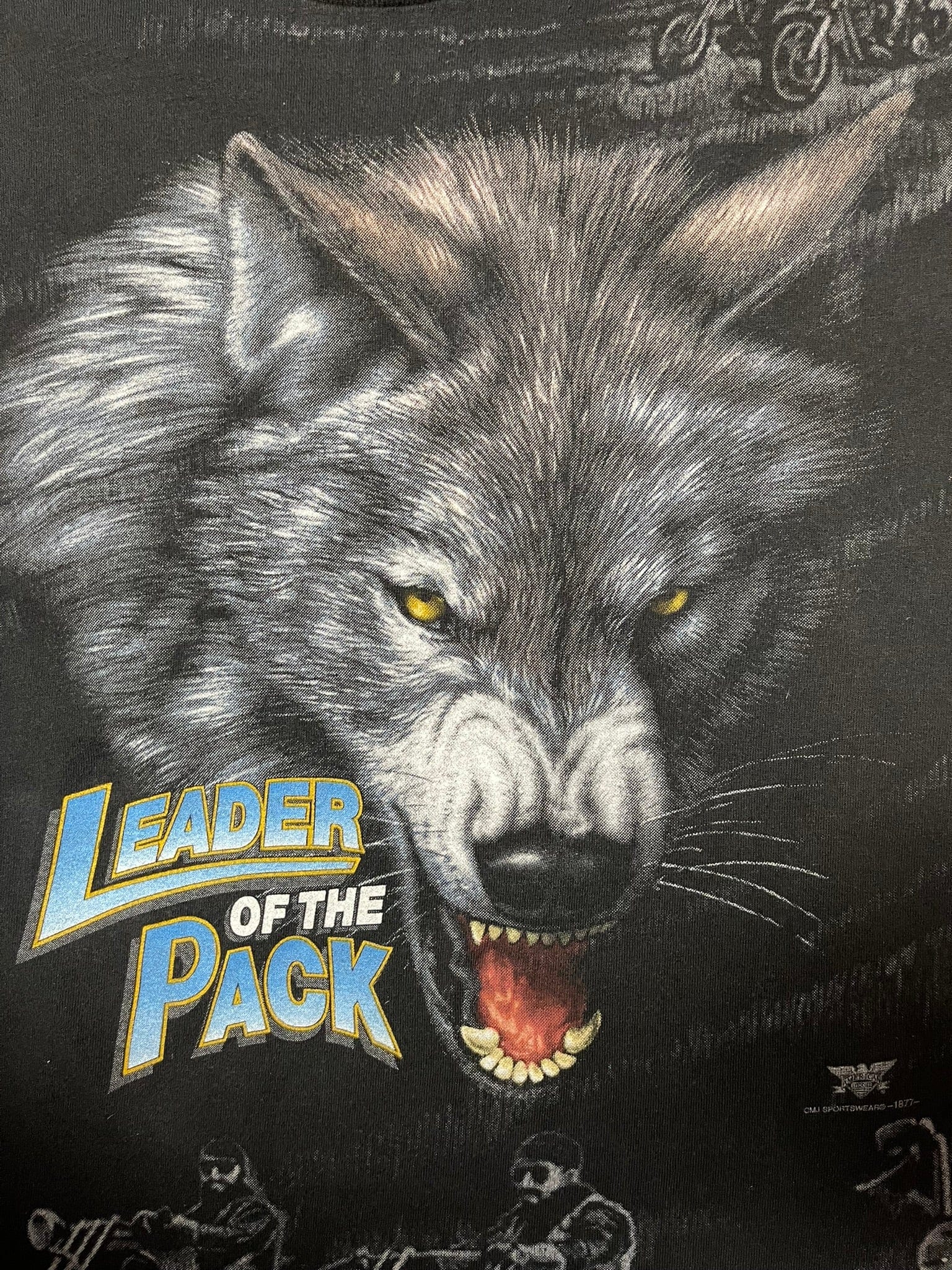 The Vintage Racks T-Shirt 3D Emblem Leader of the Pack - Large