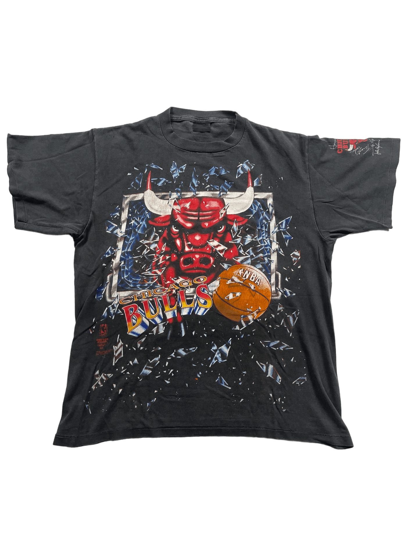 The Vintage Racks T-Shirt Chicago Bulls Shattered Backboard - XL