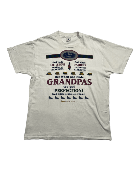 The Vintage Racks T-Shirt God Made Grandpas - L