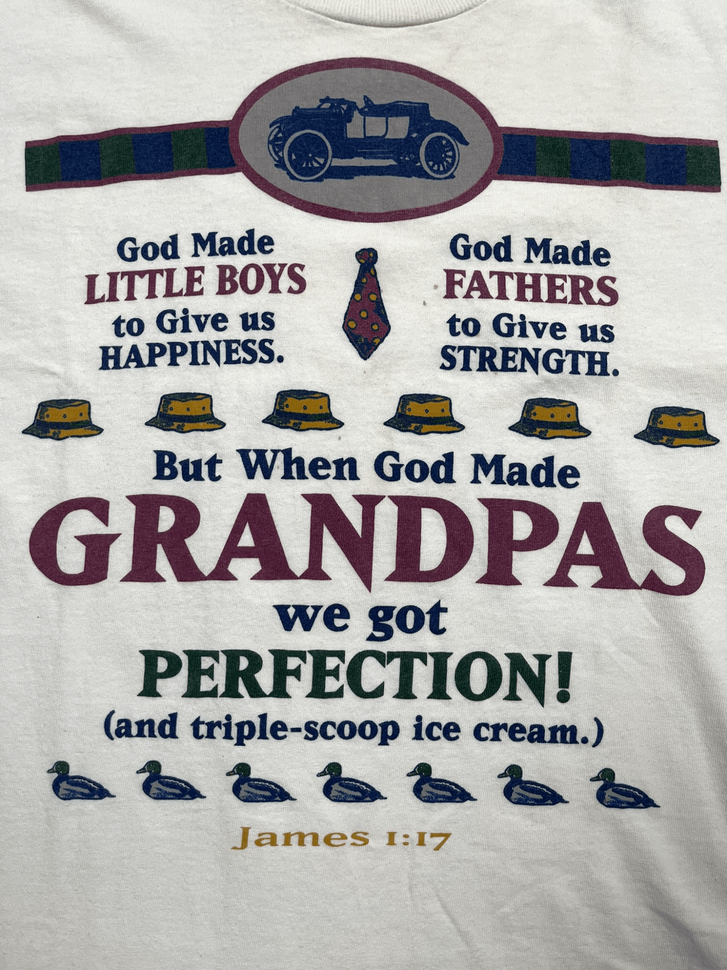 The Vintage Racks T-Shirt God Made Grandpas - L