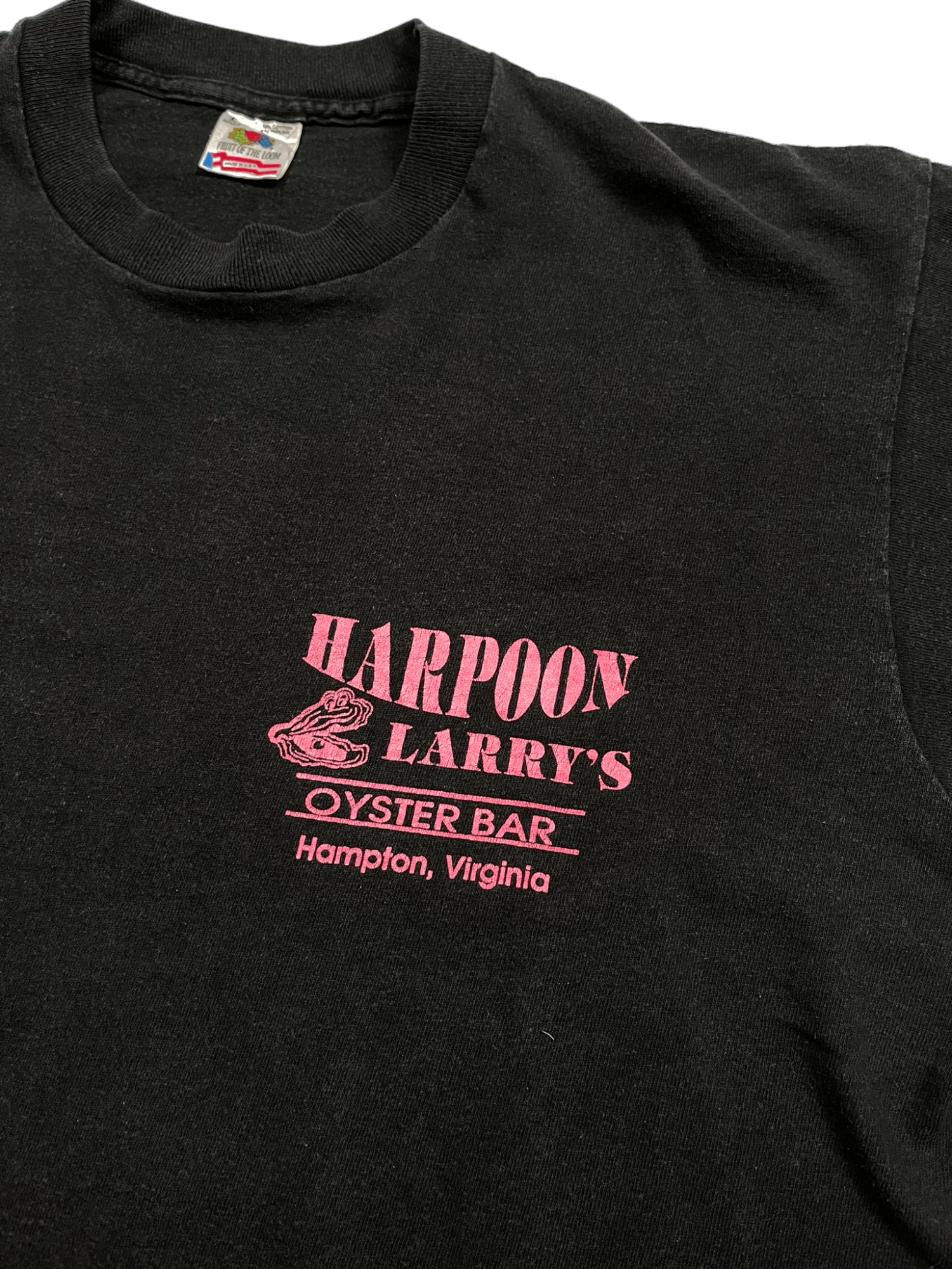 The Vintage Racks T-Shirt Harpoon Larry's Oyster Bar - L