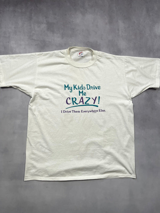 The Vintage Racks T-Shirt My Kids Drive Me Crazy - XL